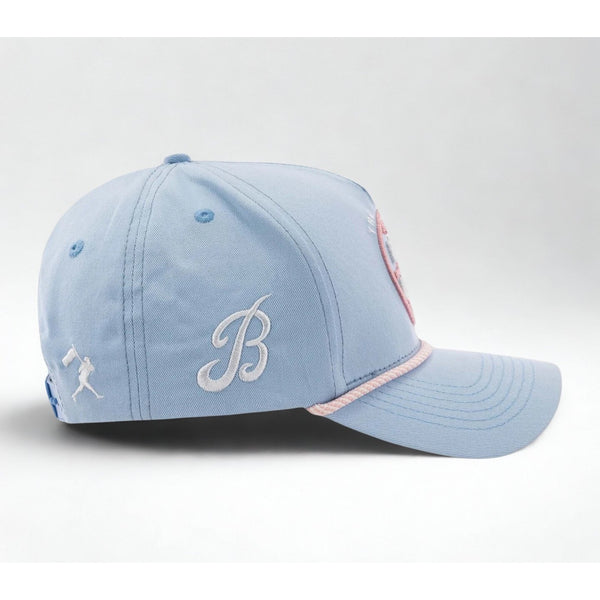 Bat Bros Baseballism Five Panel Snapback Hat Light Blue Rare EUC