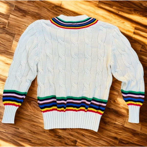 Rowing Blazers x Target Croquet Stripe Cable Knit Sweater Unisex XS NWT Sold Out