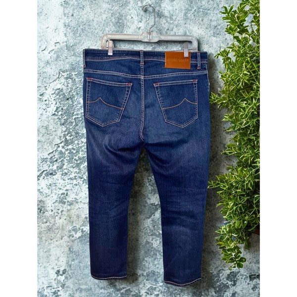 Jacob Cohen Bard Selvedge Denim Jeans Mens 36x26 Made In Italy Auth