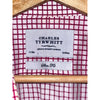 Charles Tyrwhitt Dress Shirt Non Iron Slim Fit Red Check Men's 17/35