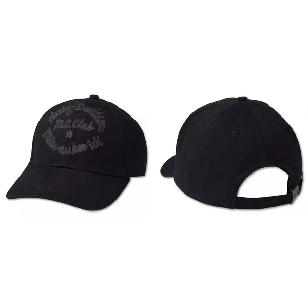 Harley-Davidson Club Crew Baseball Cap 97758-23VW Black Flexfit NWT Limited