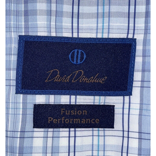 David Donahue Striped Fusion Performance Shirt Men's 17.5 XL