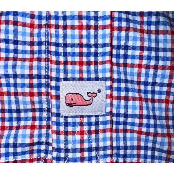 Vineyard Vines Americas Cup Bermuda 2017 Murray Shirt USA Large Check Stretch