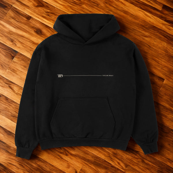 Taylor Swift TTPD The Tortured Poets Department Hoodie Black Sz L NWOT Authentic