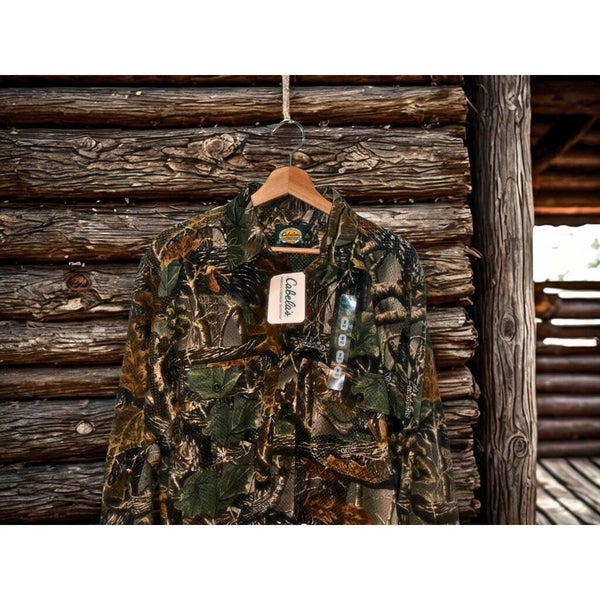 Cabela's Seclusion 3D Camo Shirt Men's M Reg VTG Deadstock NWT Hunting Woods