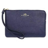 Coach F54626 Crossgrain Leather CornerZip Wristlet Midnight NWOT MSRP $88