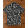 Wallace & Barnes Camp Collar Shirt XL Black Dobby Scribble Print J.Crew NWT
