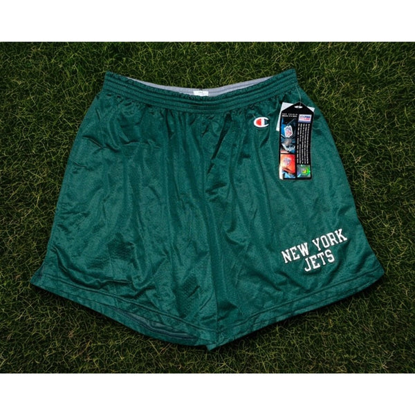 New York Jets Champion NFL Drawstring Jersey Shorts 2XL Vintage 90s Deadstock