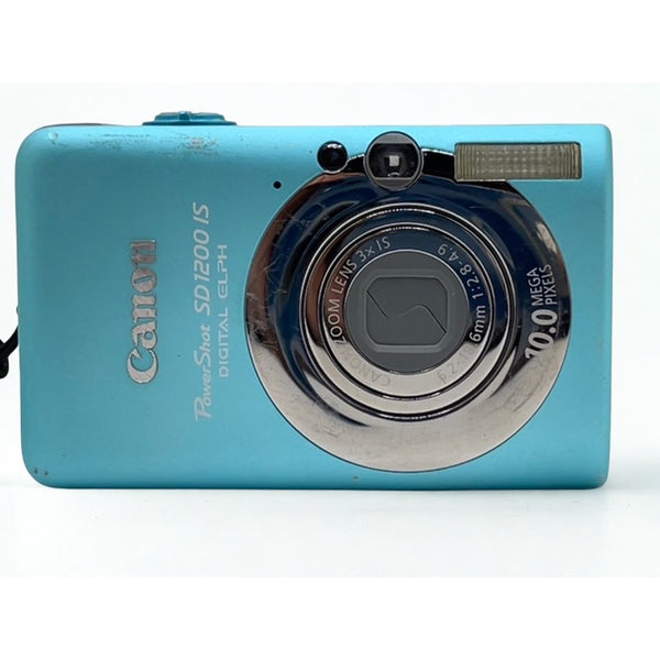 Canon PowerShot SD1200 IS 10MP Blue Digital ELPH Camera Kit CCD