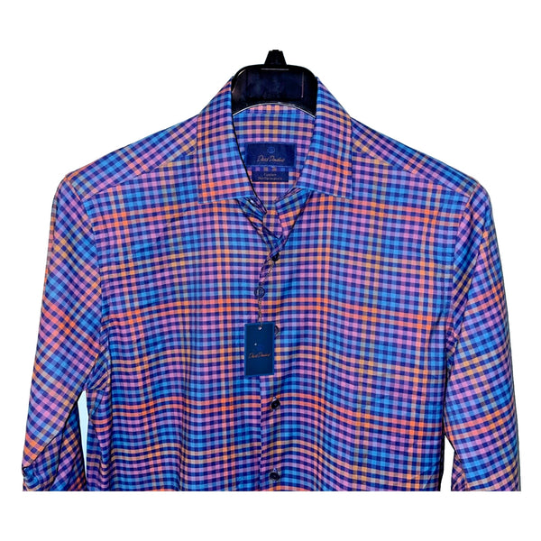 David Donahue Check Fusion Performance Sport Shirt Men's M NWT MSRP $165