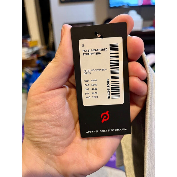 Peloton Womens Heathered Strappy Sports Bra Together We Go Far PS121 Size Small