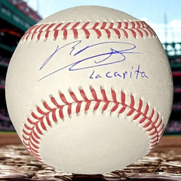 RAFAEL DEVERS Boston Red Sox Signed Baseball Ball “La Carita” Inscription