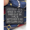 Gucci Paolo Equestrian Silk Tie Navy Gold Red Geometric Horsebit Italy