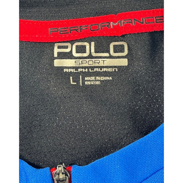 Polo Sport Ralph Lauren 1/4 Zip Pullover Jacket Mens L Blue Performance Shirt