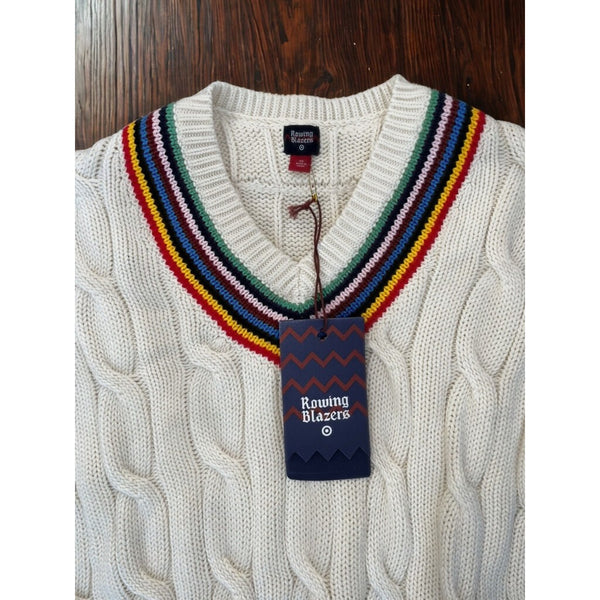 Rowing Blazers x Target Croquet Stripe Cable Knit Sweater Unisex XS NWT Sold Out