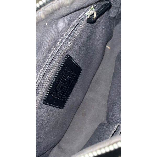 Coach Hobo Purse Black Leather Trim Suede D05K-2172 Shoulder Bag W/ Dust Bag