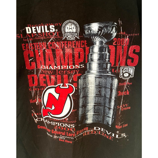 New Jersey Devils 1995 NHL Hockey Stanley Cup Champions Delta Shirt USA Sz. L