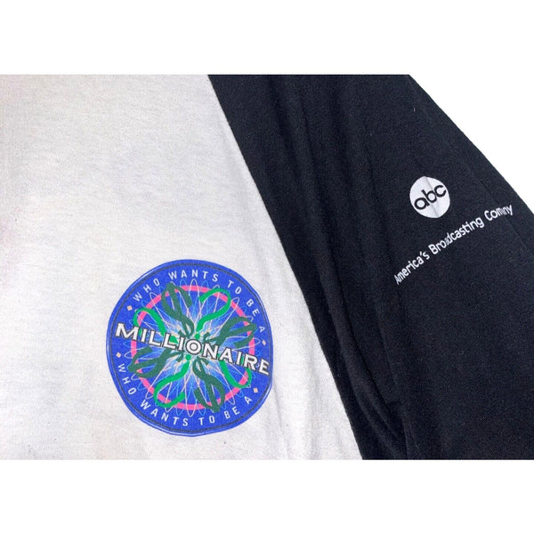 Who Wants To Be A Millionaire Game Show T Shirt Large 3/4 Sleeve Vintage