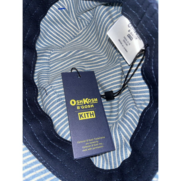 OshKosh B'Gosh By KITH Kids Ltd Edition Collab Bucket Hat Blue Striped Kids OSFA