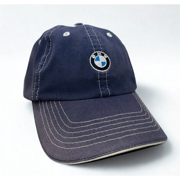 BMW Team USA Olympics Hat Cap Blue Sun Faded Strapback Vintage Y2K Promo Rare