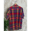 Polo Ralph Lauren Madras Plaid Shirt 2XL Vintage Short Sleeve Button Front