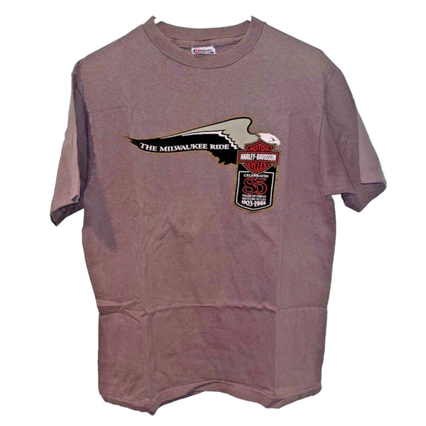 Harley Davidson 85th Anniversary 1988 Single Stitch Shirt Sz L Milwaukee Vintage