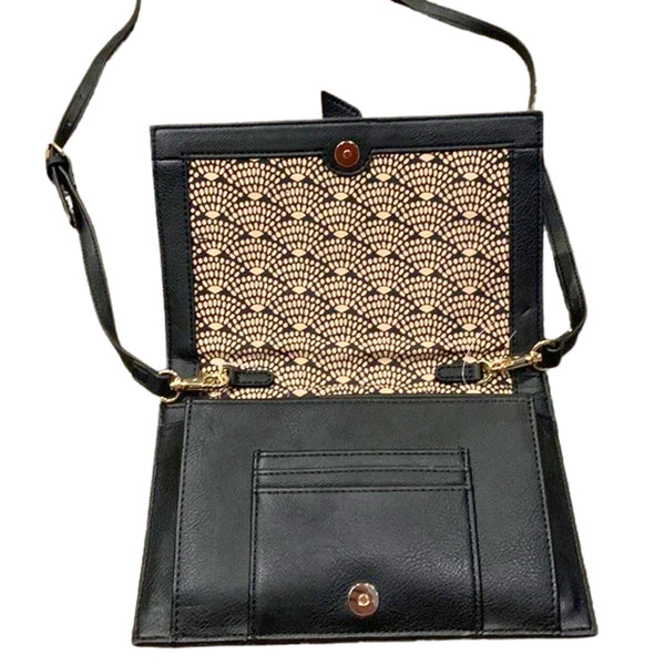 BIG BUDDHA Vegan Leather Crossbody Purse Bag Boho Chic NWOT