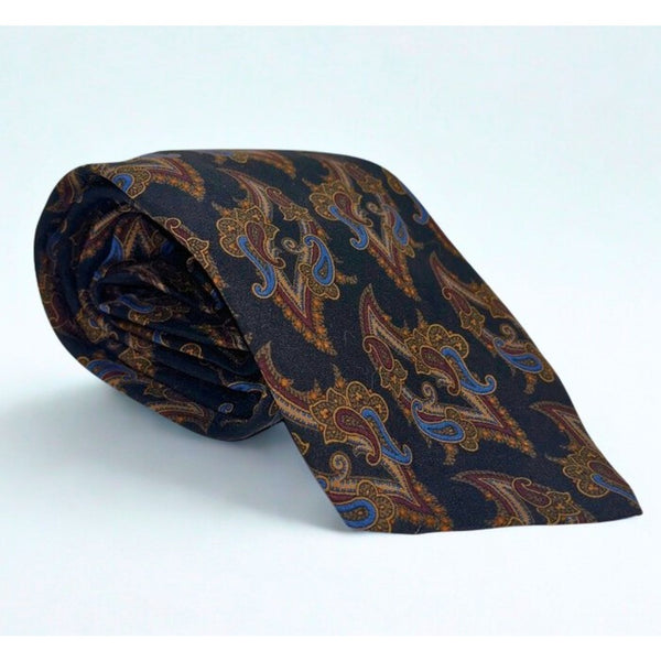 Polo Ralph Lauren Paisley Silk Tie Handmade USA Vintage Classic Mens Neckwear