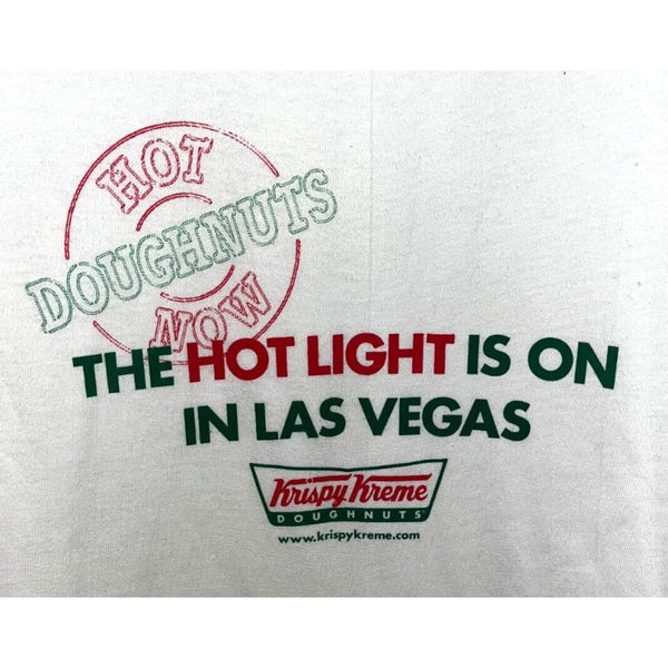 Krispy Kreme Doughnuts Vintage The Hot Light Is On Las Vegas T Shirt NWT Sz. XL