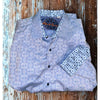 Robert Graham Paisley AOP Flip Cuff Shirt XL Blue Classic Fit Button Up EUC