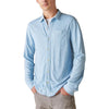 Lucky Brand Tencel Jersey Shirt Mens XL Blue Button Up Long Sleeve