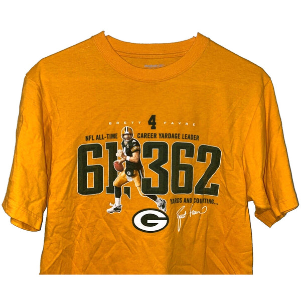 Brett Favre Green Bay Packers NFL Football 61362 Yards & Counting Reebok Shirt S