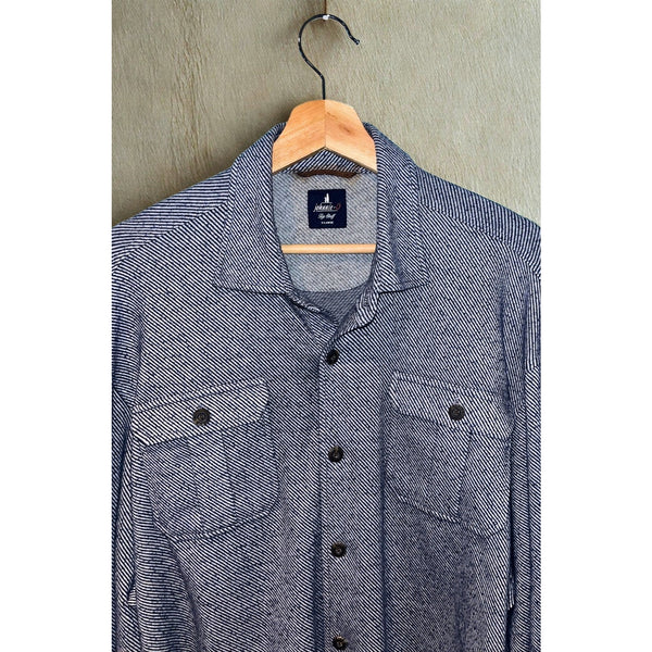 Johnnie-O Carl Lodge Shirt Jacket XL Twilight Stretch Flannel Shacket Top Shelf