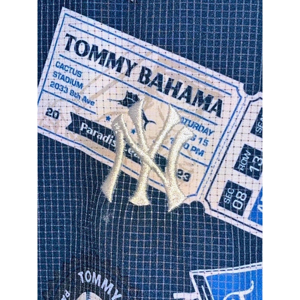 New York Yankees Tommy Bahama Island Zone Shirt Blue MLB Print XL NWT Rare