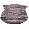 Emporio Armani Large Fold Over Leather Crocodile Embossed Bag & Change Pouch
