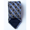 Gucci Geometric Silk Tie Blue Black Gray 100% Silk Made in Italy
