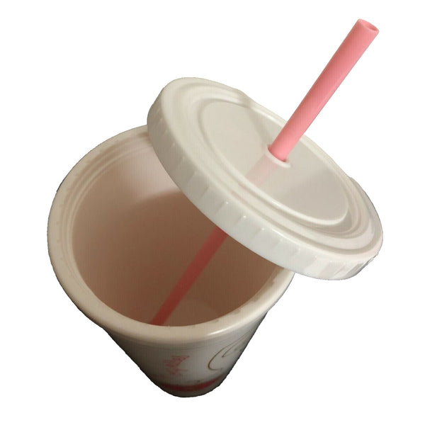 Benefit Kiss Tints 2020 Tumbler Soda Drink Straw Hard Plastic Cup White