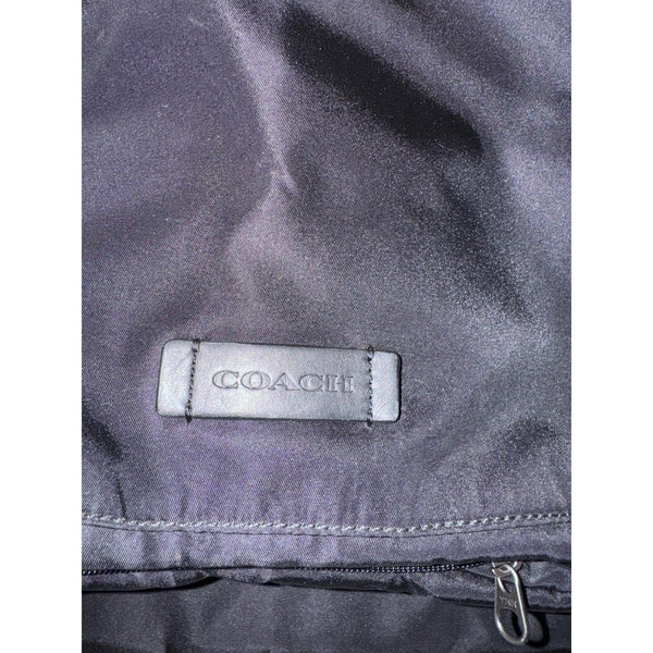 Coach Varick F93316 Nylon Messenger Garment Bag Black Leather Trim Travel Rare