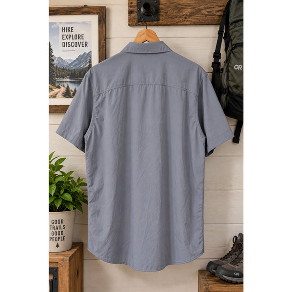 Outdoor Research Astroman Sun Shirt Gray 2XL Hiking UPF 50+ Stretch NWOT