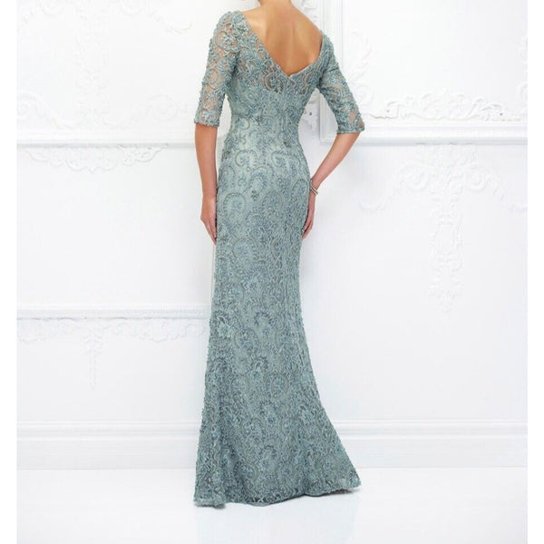 Ivonne D Exclusively for Mon Cheri 118D06 Dress Sz. 16W SAMPLE Sea Foam