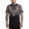 Affliction Gothic Cross Winged UP Skull T-Shirt Sz. XL Y2K Distressed UFC
