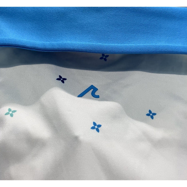 Redvanly Golf Polo Shirt Sz. Medium White Savile Geometric Performance NWT $105