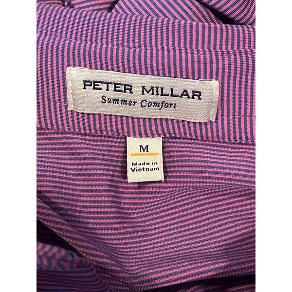Peter Millar Summer Comfort Montclair Country Club Polo Men's M Stripe NWOT