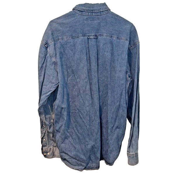 Banana Republic Shirt Mens Large Blue Denim Jean Pocket 90s Y2K USA VTG