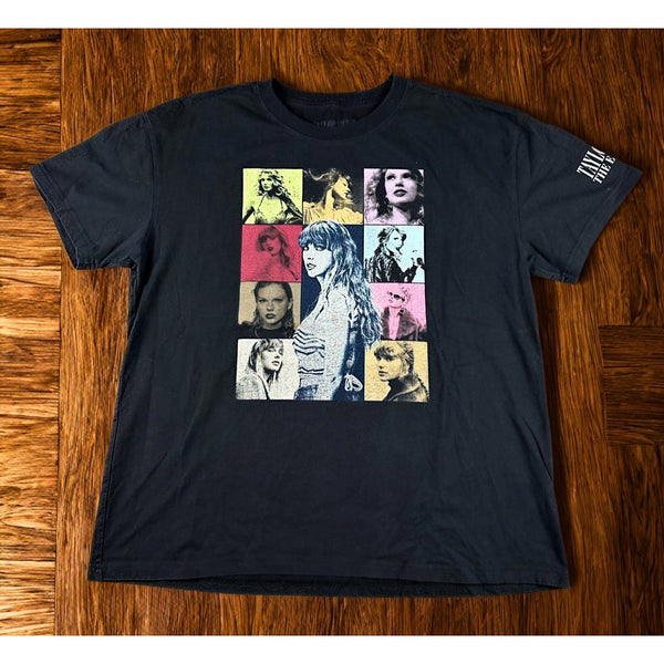 Taylor Swift The Eras Tour T-Shirt Black Size L Official Tour Merch EUC