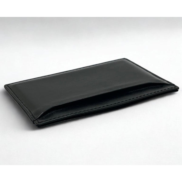 Prada Milano Vintage Black Leather Card Holder Wallet Italy Unisex 3.75" EUC