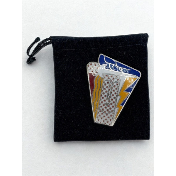 Roy Lichtenstein Modern Head Enamel Brooch Pendant 1968 Signed Ltd Ed 250 Rare