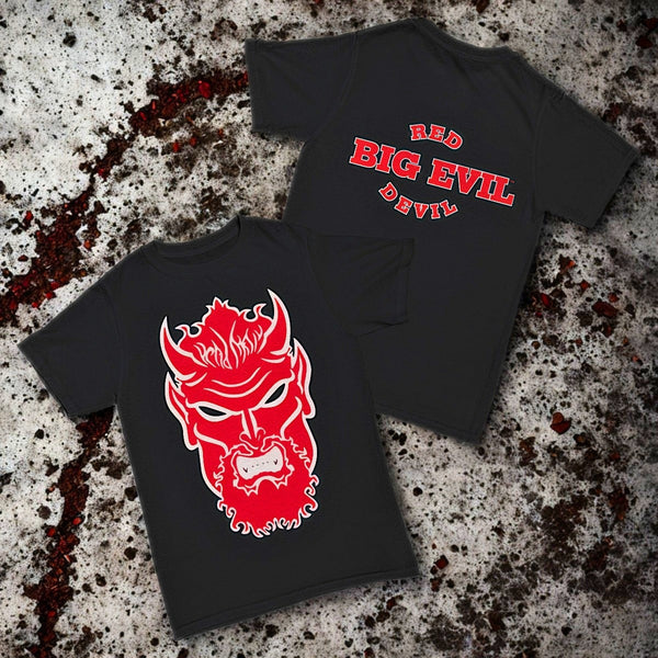 The Undertaker WWE Big Evil Red Devil Head T-Shirt Sz L Double Sided Y2K