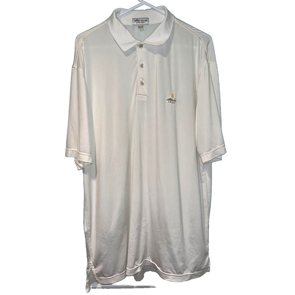 Peter Millar Polo Shirt Mens Sz. L Short Sleeve Summer Comfort Stretch Golf Logo