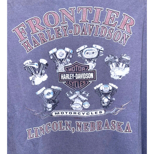 Harley Davidson Frontier Lincoln, Nebraska USA 2XL Rare Biker T Shirt Tee